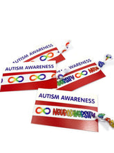 Load image into Gallery viewer, Autism Awareness Rainbow Infinity Symbol Hair Tie &amp; Bracelet
