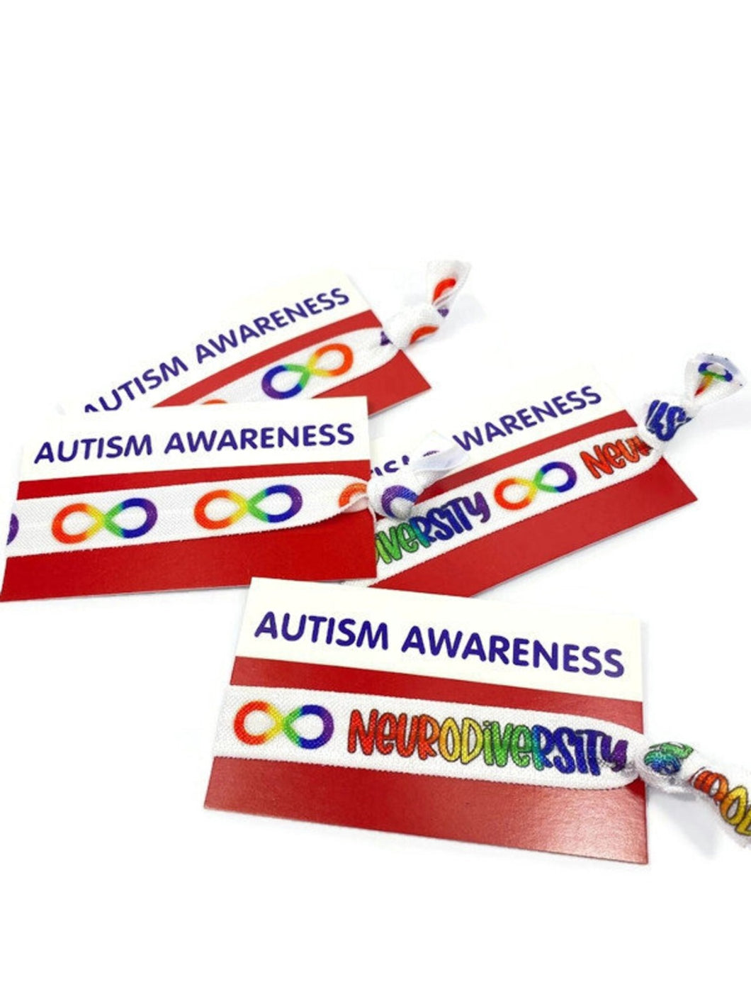 Autism Awareness Rainbow Infinity Symbol Hair Tie & Bracelet