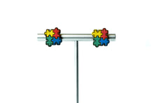 Load image into Gallery viewer, Autism Awareness Puzzle Piece Earrings
