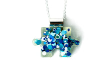Load image into Gallery viewer, Autism Awareness Resin Puzzle Piece Necklace
