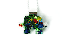 Load image into Gallery viewer, Autism Awareness Resin Puzzle Piece Necklace
